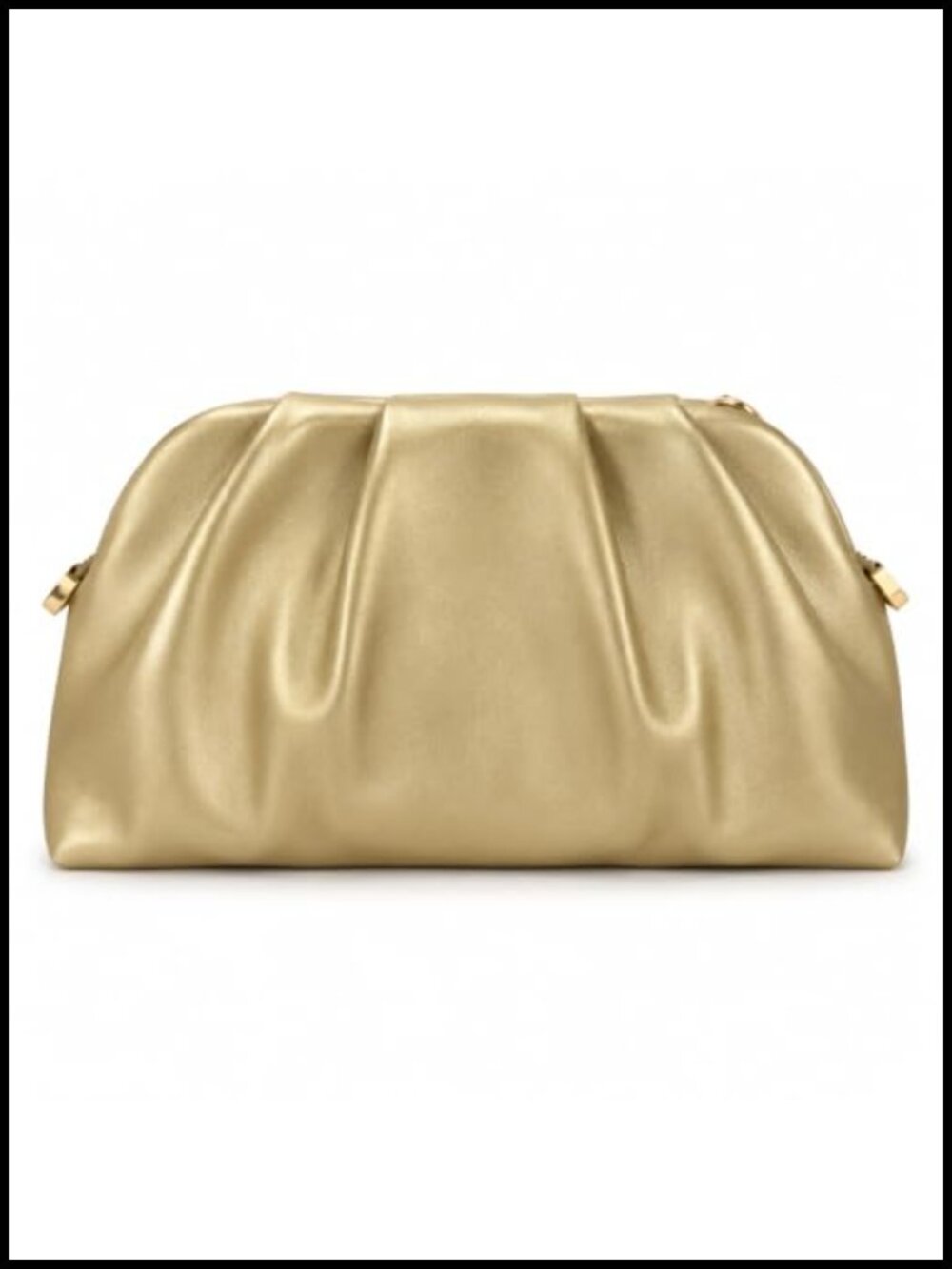 Elegant Pleated Vegan Leather Clutch Purse Evening Bag for Weddings